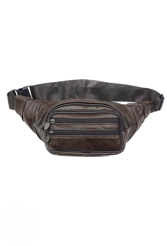 Large multi zip leather fanny pack Belt Pouch Bum Bag Waist Bag Holiday Bag image 2