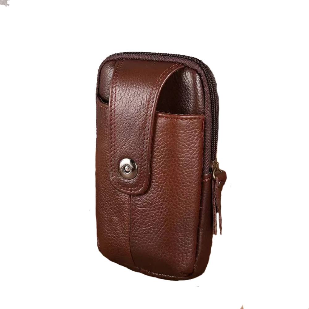 Men's Ladies Soft Leather Waist Fanny Pack Mobile Phone Belt Coin Travel Pouch image 5
