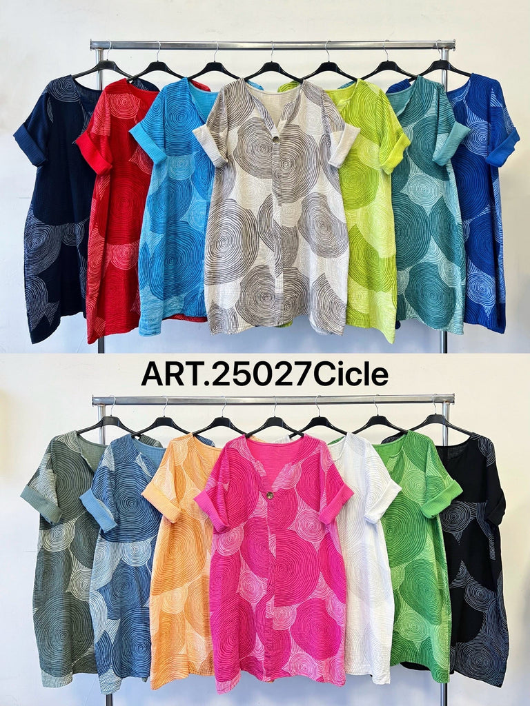 Ladies Printed Cotton Oversized Dress Assorted Colours Wholesale Prices image 4