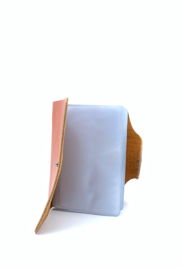 Leather Card Holder Credit Card Photo I.D Holder Wallet Purse Pouch Multi Insert image 2