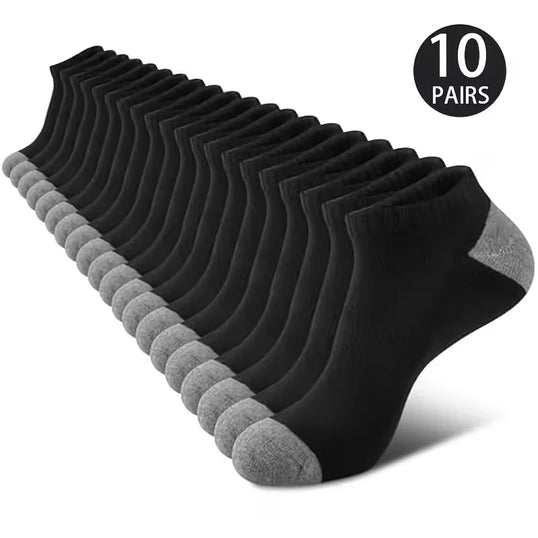 10 Pack Unisex Comfort-Fit Ankle Socks For All, Breathable & Lightweight - Ideal For Sports & Daily Wear