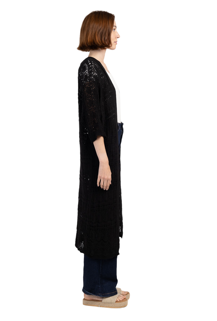 Women's Ladies Long Sleeve MAXI Boyfriend Cardigan Open Cardigans Floaty 8-16 image 6