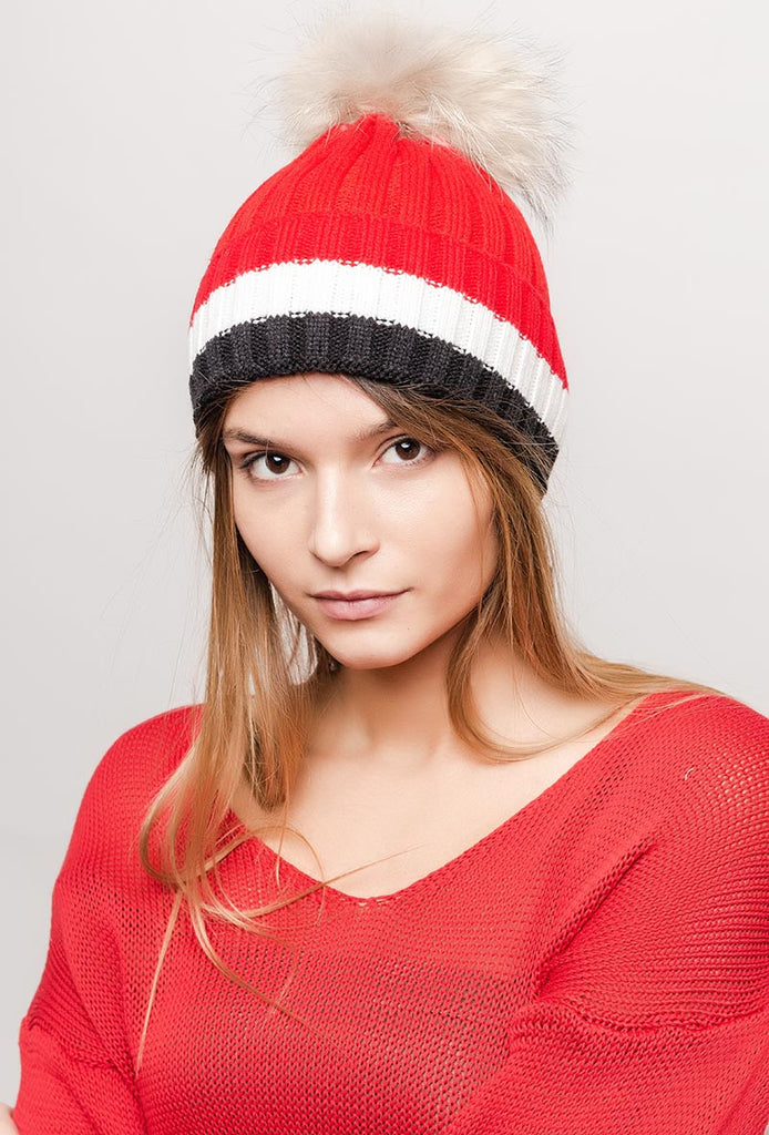 Women's Beanie Rib Pompom Stylish Winter Warm Soft Beanies Travel Outdoor Beanie image 2