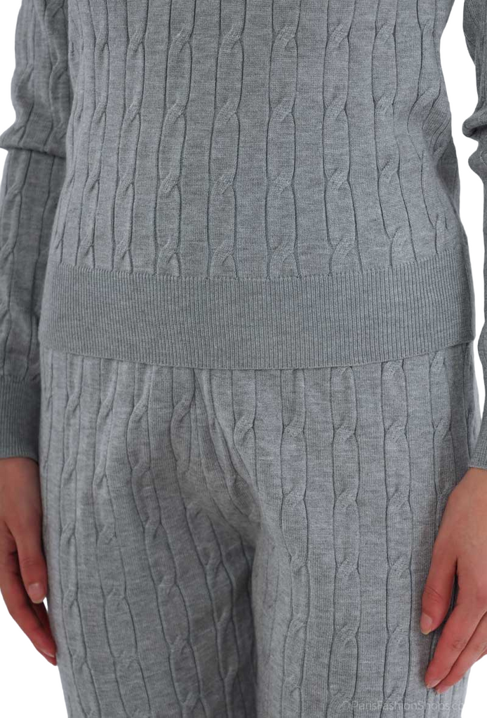 Ladies Sweater Leggings Set Bottom Top Jogging Set Tracksuit Leggings Warm Set image 4