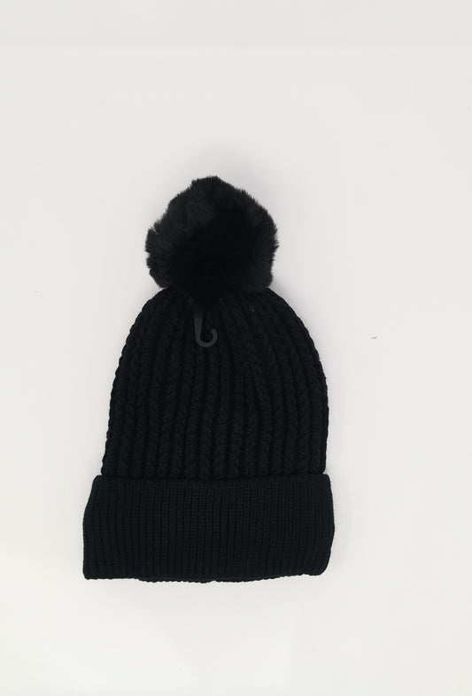 Women's Hat Faux fur Pompon Cap Winter Thermal Beanies Ski Warm Knitted Soft Cap image 0