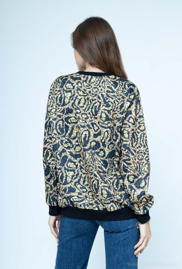 Women's Winter Zipped Jacket Bomber Printed Outdoor Party Stylish Jackets image 11