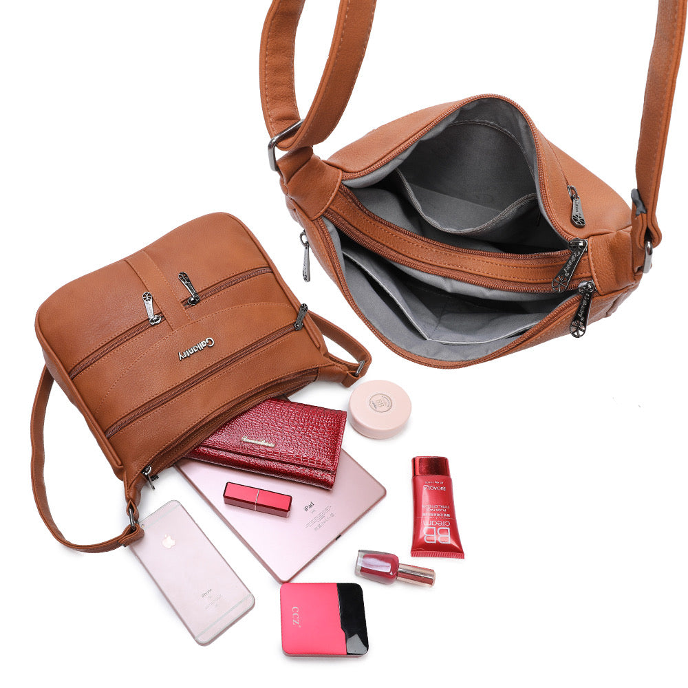 Ladies Handbag Classic Satchel Work Holiday Bag Brown Office Bag Womens Handbag image 3