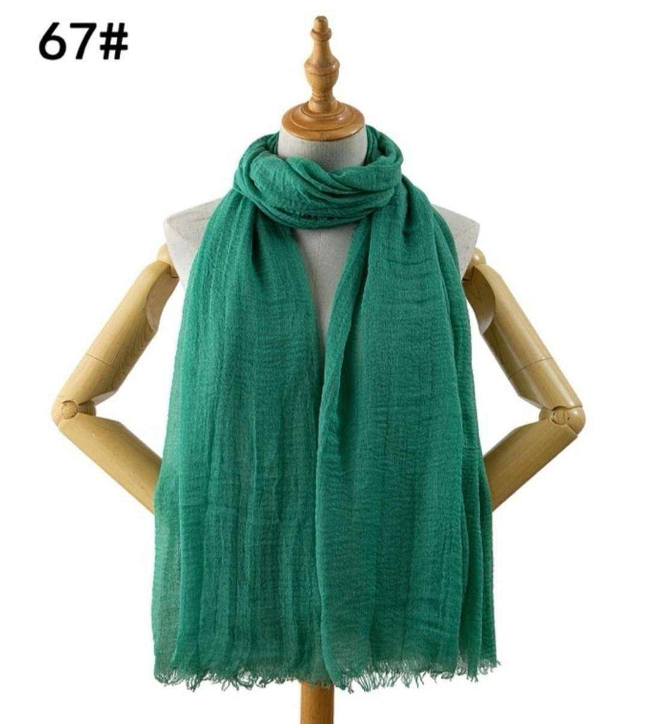 Womens Scarf Crinkle Hijab Ladies Shawl Scarf Plain Scarves Big Size Scarf Shawl image 13