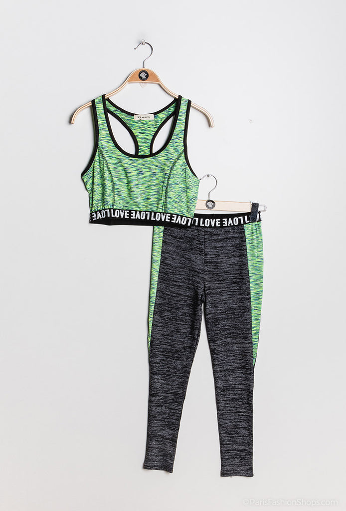 Women Activewear Tracksuit Set Vest Top Leggings Gym Fitness Suit Sportswear image 6