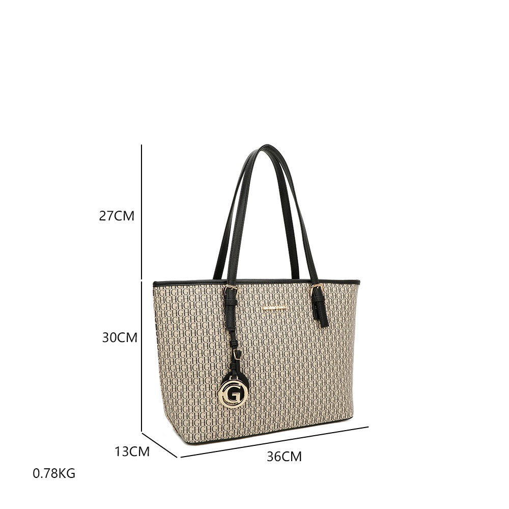 Women's Large Designer Style Faux Leather Tote Bag Shopper Hand Bag image 1