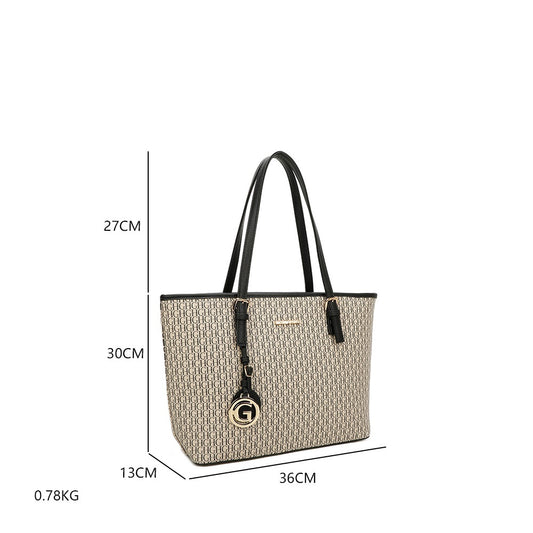 Women's Large Designer Style Faux Leather Tote Bag Shopper Hand Bag image 1