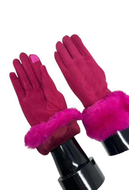 Women's Gloves Fur Lining Extra Warm Touch Screen Stylish Soft Winter Gloves image 1