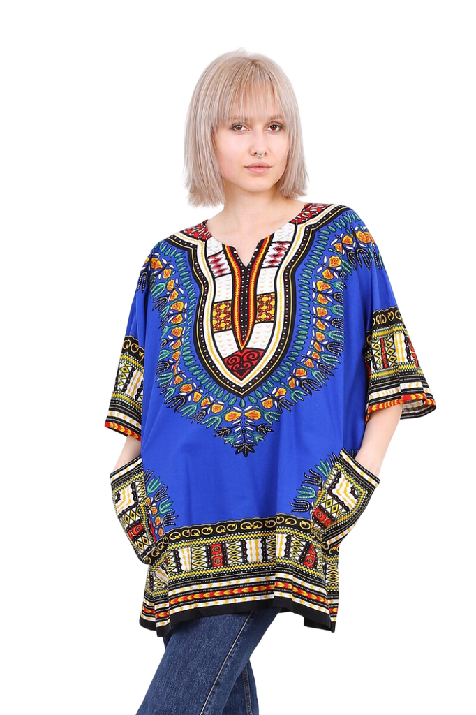 Womens Dress Cotton Kaftan Dress Summer Dashiki African Beach Tshirt Printed Top image 4