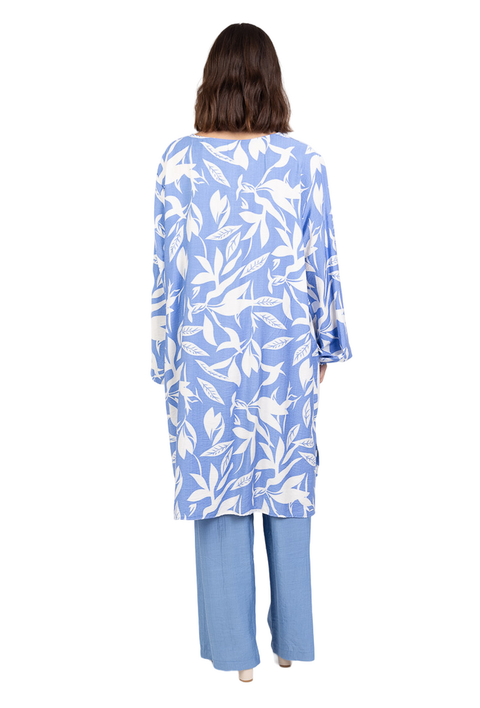 Womens Shirt Trouser Set Loungewear Work Travel Wear Printed Long Top Pants Set image 4