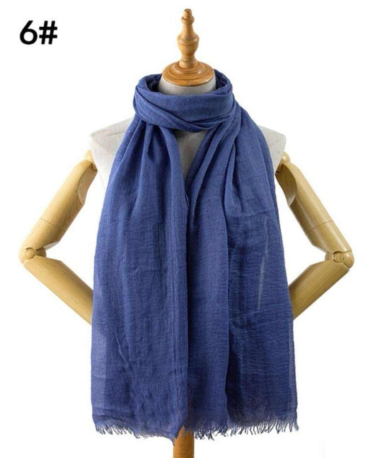 Womens Scarf Crinkle Hijab Ladies Shawl Scarf Plain Scarves Big Size Scarf Shawl image 1
