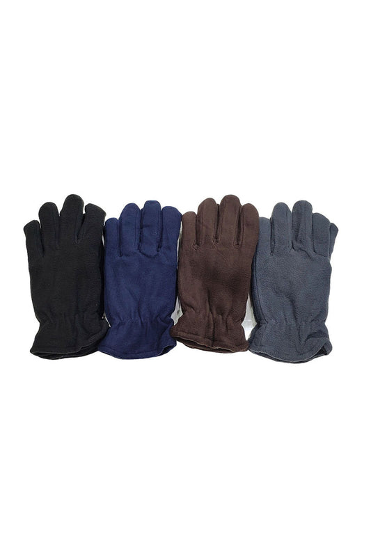Men's Plain Fleece Glove Warm Stylish Comfortable Thermal Soft Winter Gloves image 1
