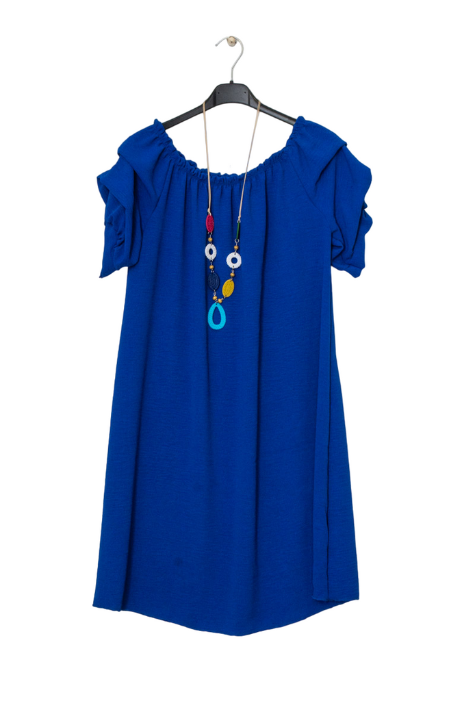 Ladies Dress Tunic Summer Top Necklace T Shirt Holiday Mid Length Top Dress image 12