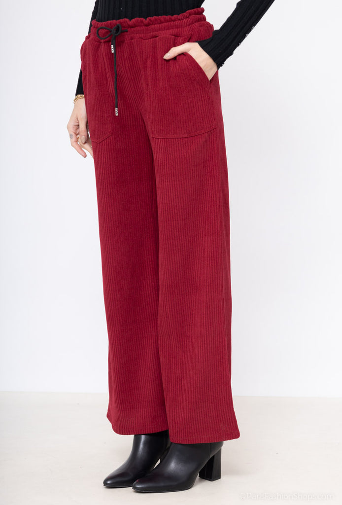 Women's Winter Loose Velvet Pants with pocket Warm Stylish Outdoor Trousers image 2