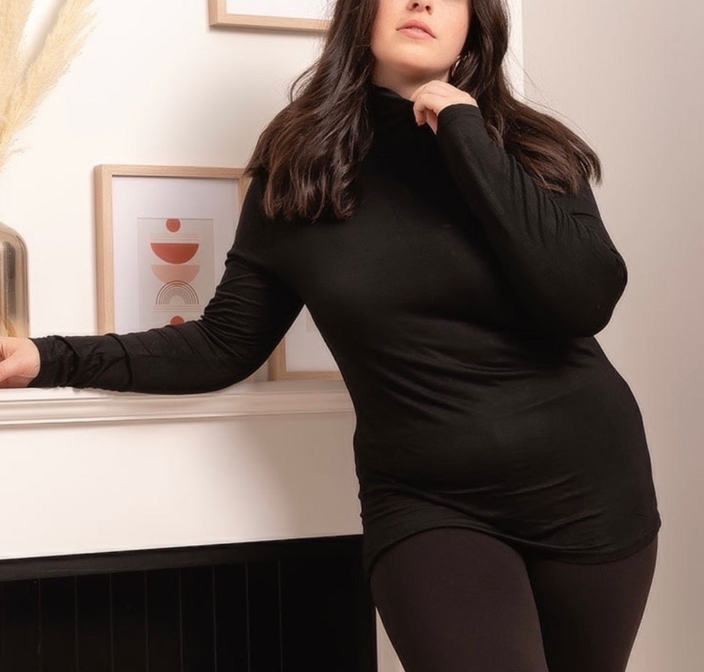 Ladies Long Sleeve Turtle Neck Top Curve Plus size Tops image 3