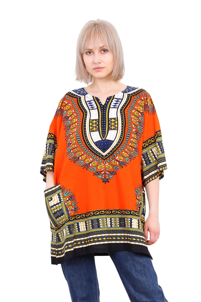Womens Dress Cotton Kaftan Dress Summer Dashiki African Beach Tshirt Printed Top image 5