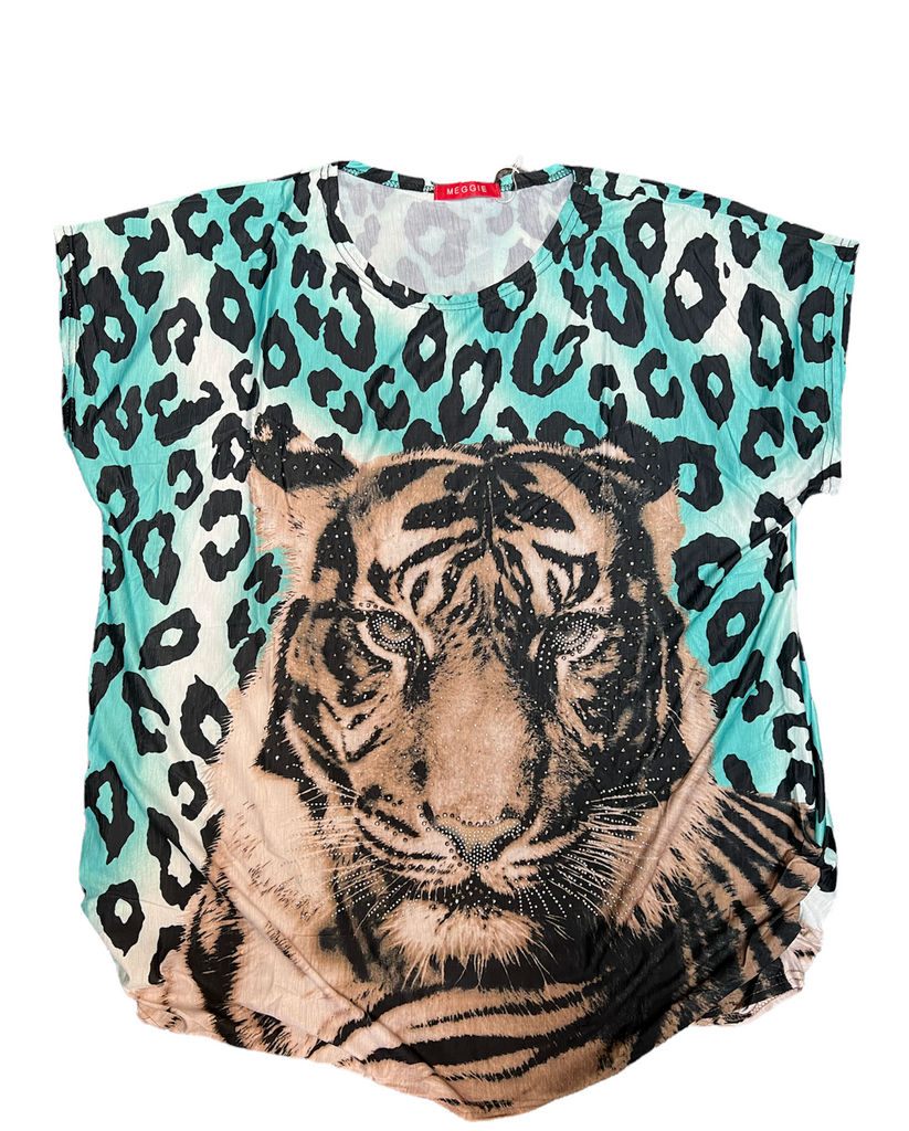 Ladies T Shirt Oversized Sleeveless Blouse Baggy Top Summer Diamante Shirt Top image 1