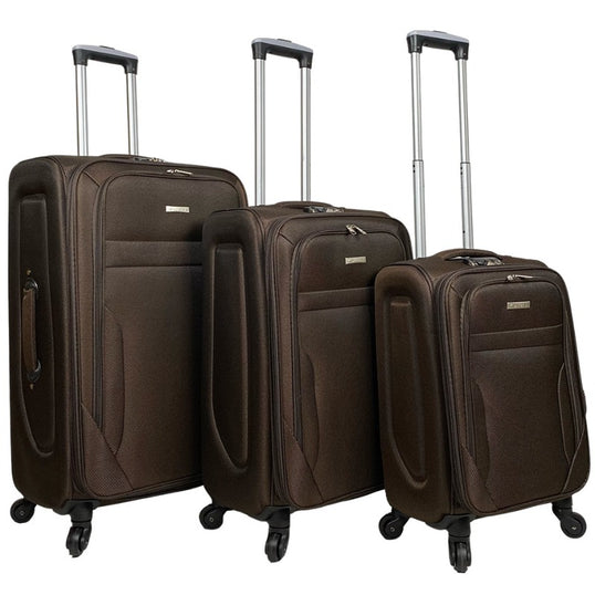 ABS 4 Wheel Suitcase Set Holiday Bag Travel Trolley Set of 3 Lightweight Luggage image 0