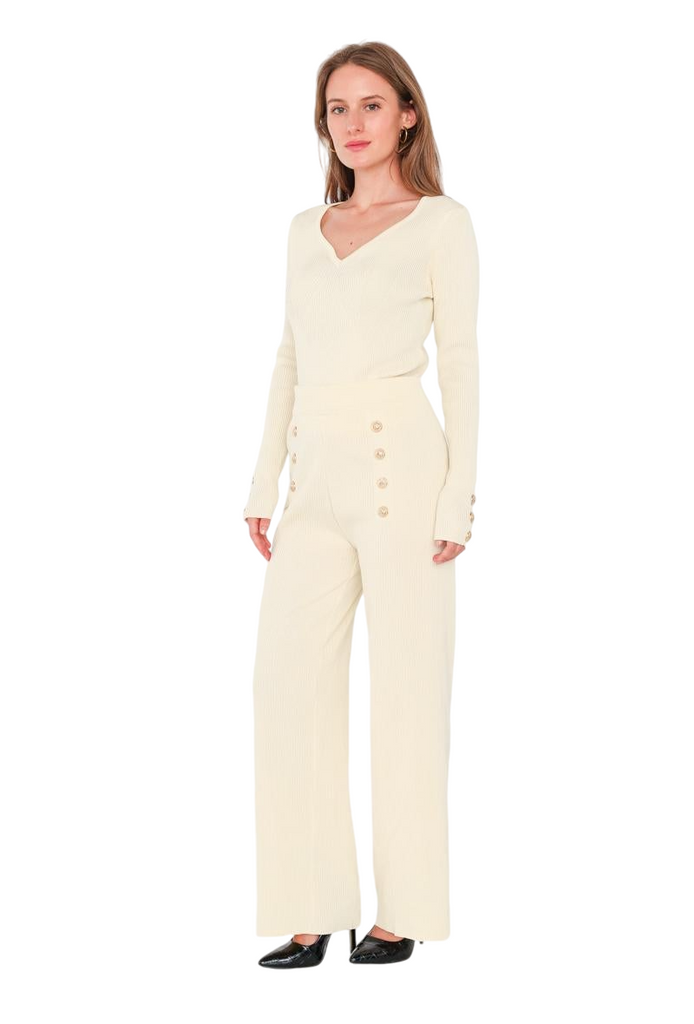 Women Pants Set with Long-sleeved Top Both Pieces are Ribbed and very Elastic image 8