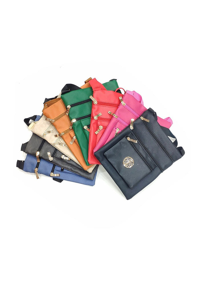 Womens Large Flat Pouch Cross Body Shoulder Bag Organiser Travel Holiday Bag image 2