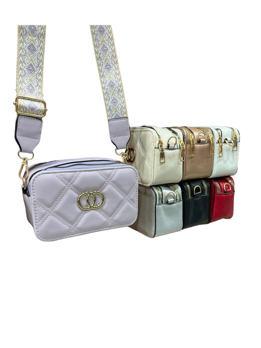 Ladies Bag Quilted Compact Design Fashionable Shoulder Purse Adjustable Strap image 0
