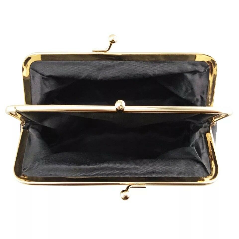 NEW Womens Leather Purse Clip Top Clasp Purse Money Pouch Coin Wallet Clutch Bag image 4