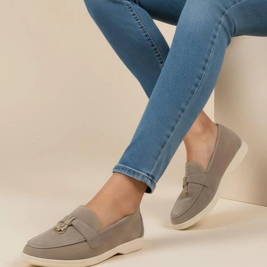 Womens Moccasins Taupe image 0