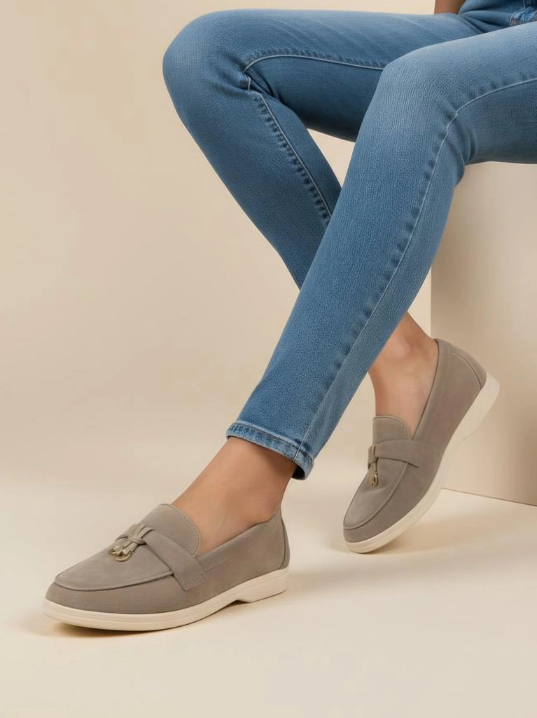 Womens Moccasins Taupe image 0