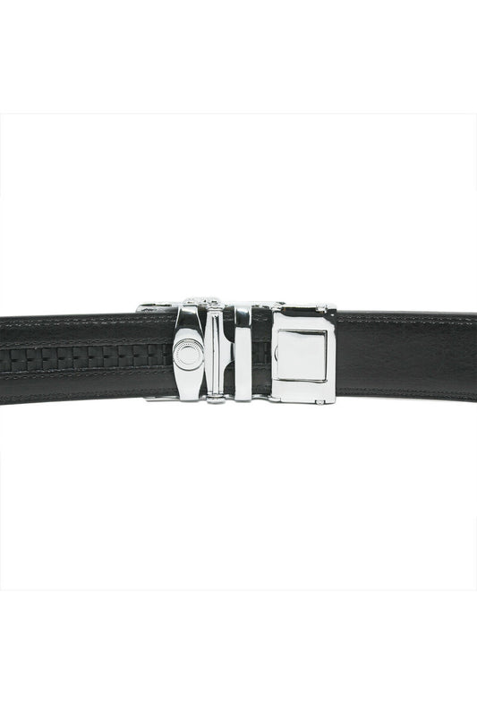 Mens Leather Belts Genuine Pure Leather Automatic Trouser Jeans Buckle Belt image 1