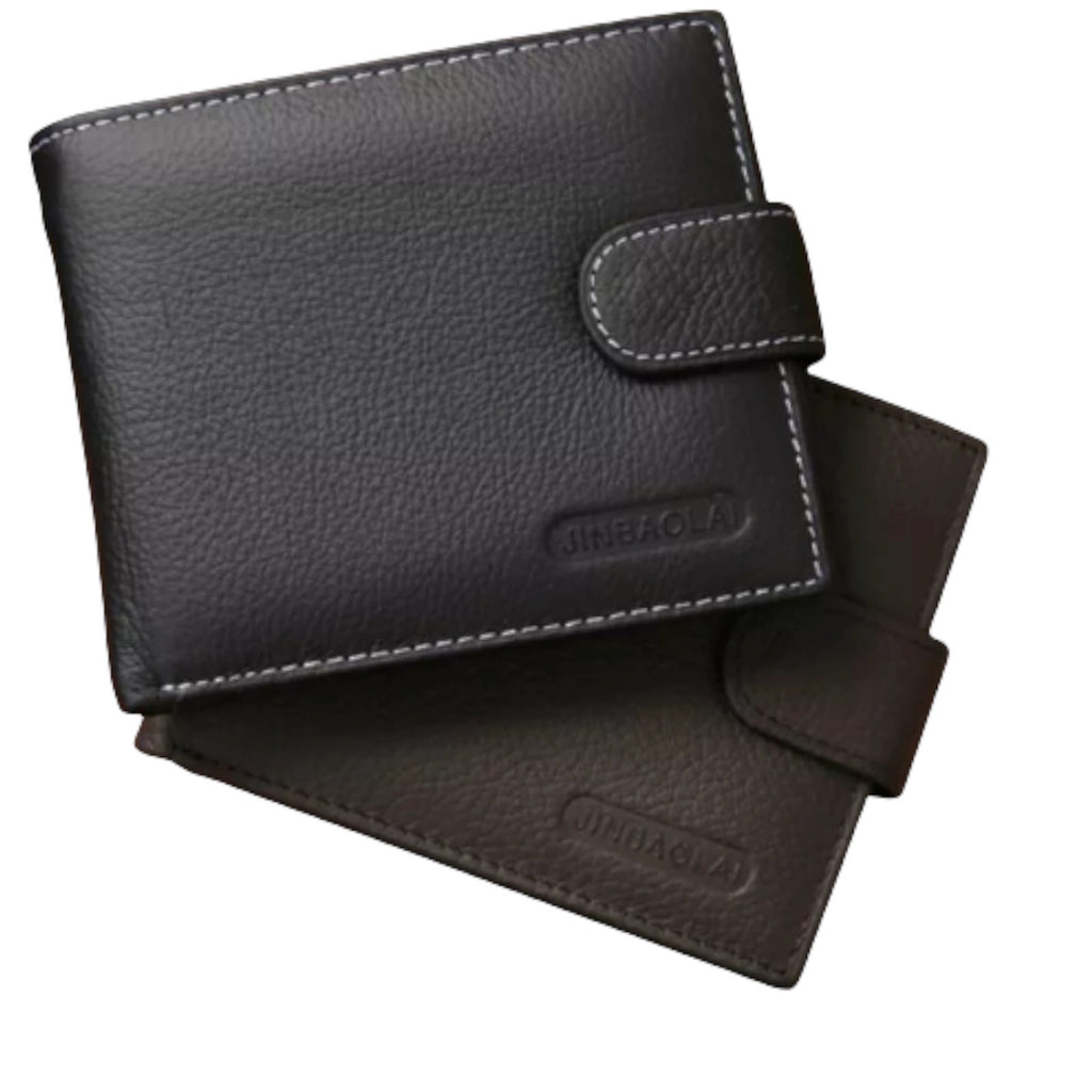 Gents Real Leather Wallet Card Photo I.D Holder Money Coin Purse Organizer Pouch image 0