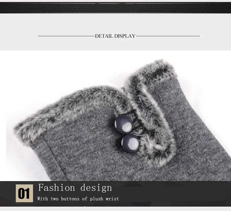 Women Touch Screen Winter Gloves Fleece Thick Warm Comfy Soft Fur Lined Thermal image 10