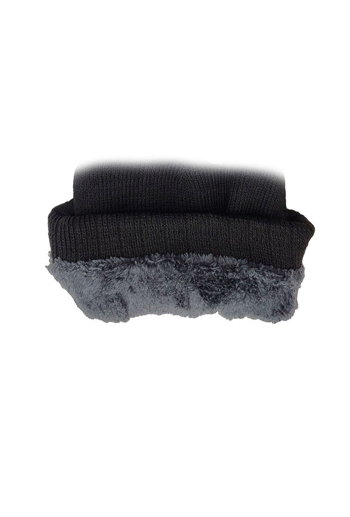 Winter Men Hat Soft Extra Warm Fur Lining Thick Outdoor Classic Beanie image 1