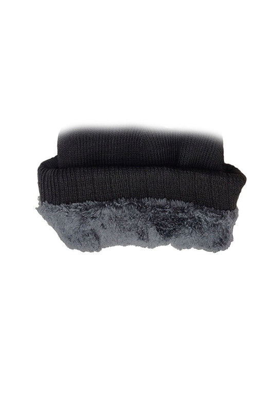 Winter Men Hat Soft Extra Warm Fur Lining Thick Outdoor Classic Beanie image 1