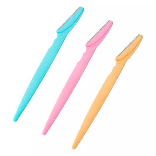 Ladies Eyebrow Razor Dermaplaning Painless Portable Facial Shaver Pack of 3 image 0