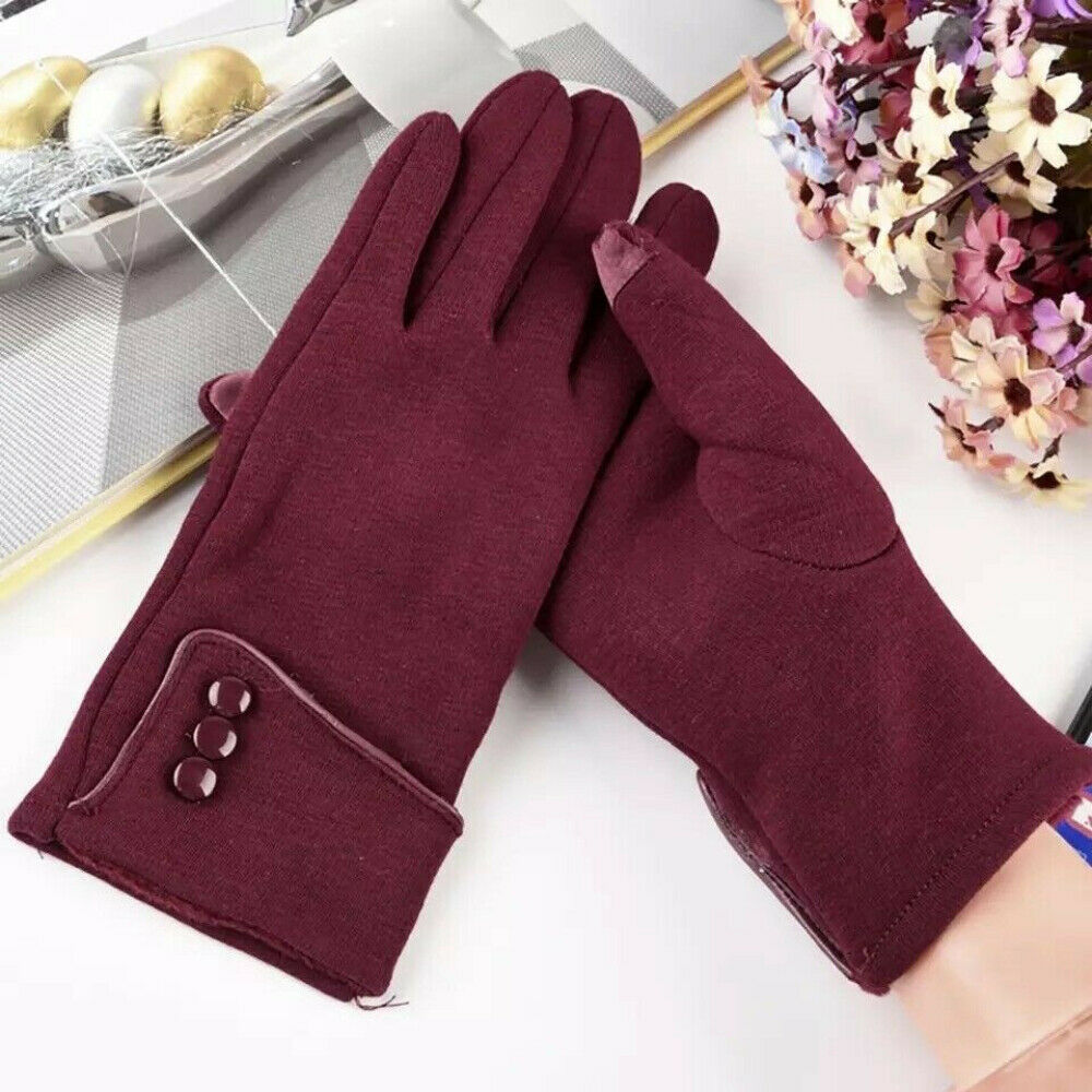 Women Touch Screen Winter Gloves Fleece Thick Warm Comfy Soft Fur Lined Thermal image 2