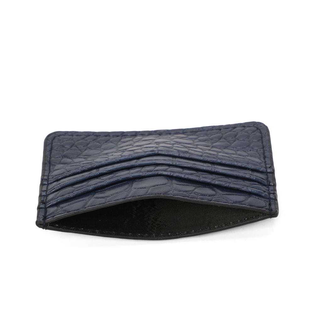 Unisex Leather Card Holder Crocodile Print Travel Outdoor Stylish Small Pouch image 5