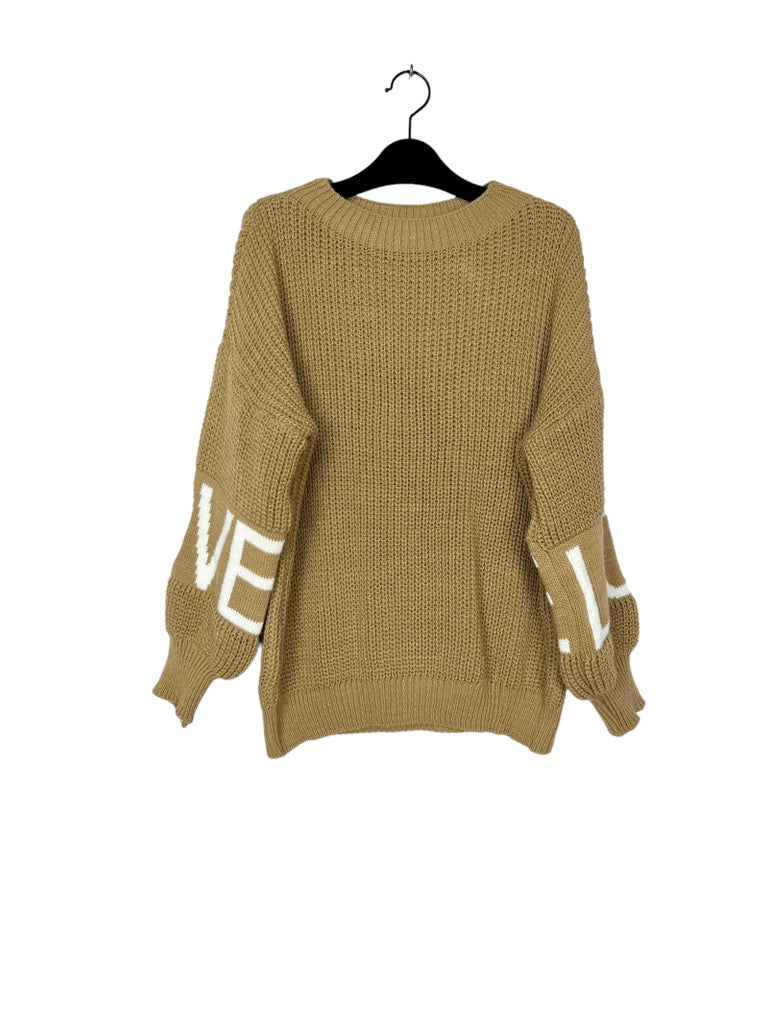 Women's Winter Wool Sweater with LOVE Sleeve Multicolour Stylish Sweaters image 3