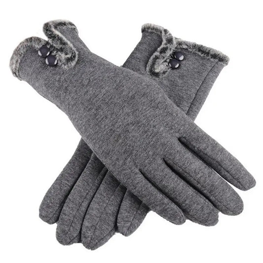 Women Touch Screen Winter Gloves Fleece Thick Warm Comfy Soft Fur Lined Thermal image 1