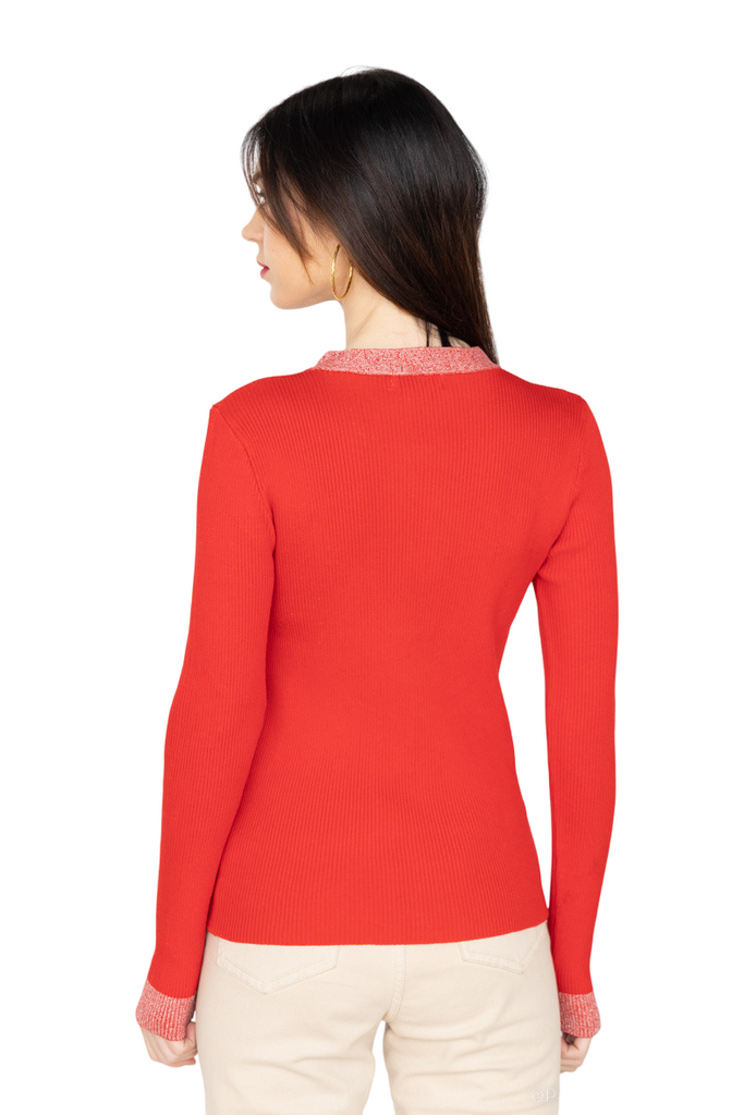 Ladies Top Pullover Sweater Top Fitted Jumper Women’s Light Warm Top Sweater image 3