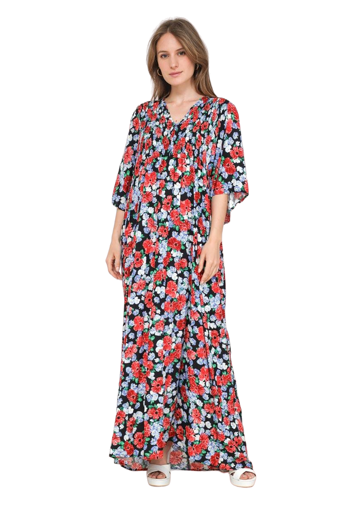 Ladies Plus Size Floral Dress Summer Party Floral Holiday Long Dress Oversized image 0