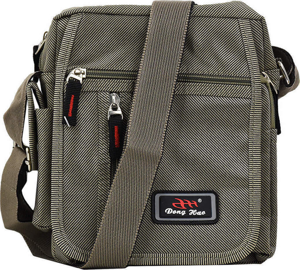 Unisex Messenger Khaki Cross Body Shoulder Bag Canvas Utility Travel Work Bag UK image 0