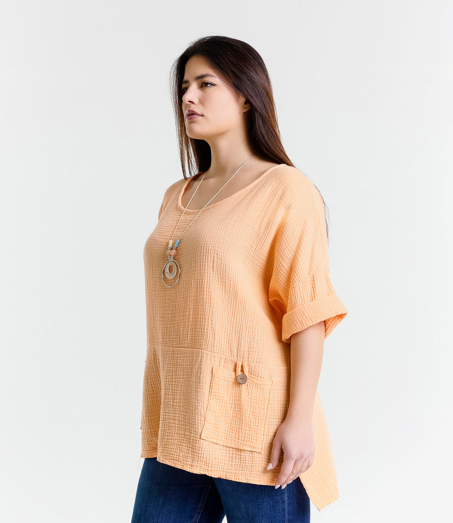 Necklace T Shirt Cotton with pockets Wholesale prices image 1