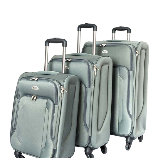 3x Travel Bags Lightweight Suitcases 4 Wheel Trolley Bags Multi Pockets Bags Set image 1