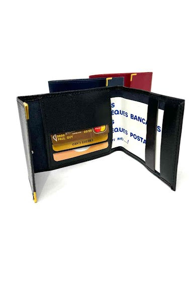 Unisex Leather Cheque Book Holder Super Soft Money Bag Holiday Work Wallet image 1