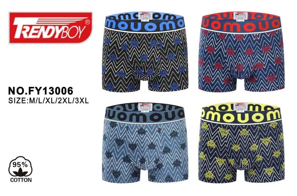 4 x Mens Underwear Mix Pattern Boxers Shorts Trunks Underwear Designer Boxers image 0