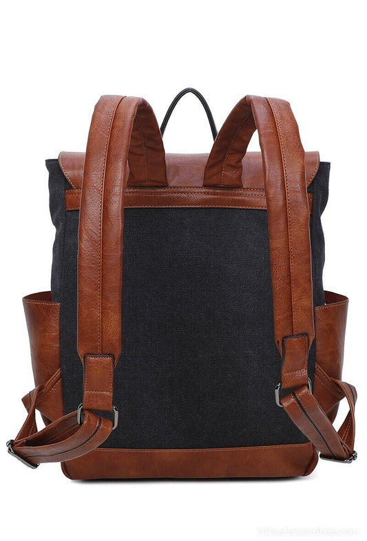 Unisex Backpack Rucksack Brown Travel Work Bag Large Backpack Laptop Compartment image 1